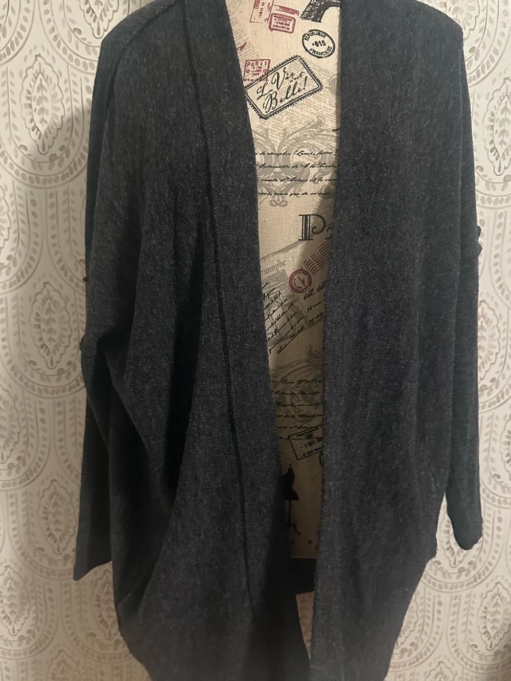 Dark Blue Open-Front Women's Sweater Cardigan - used several times great basic